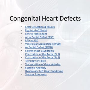 Congenital Heart Defekte SRNA/CRNA Notizen, Anästhesie & Ich Notizen
