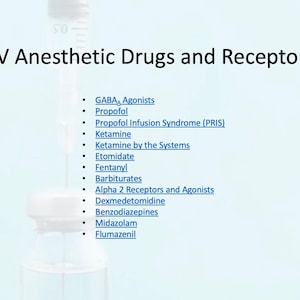 Infuus anesthetica en receptoren SRNA/CRNA-aantekeningen, anesthesie- en mij-aantekeningen