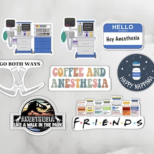 BOGO Anesthesia Stickers! Buy One Get One FREE image 1