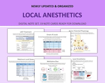 Local Anesthetics SRNA/CRNA Notes, Anesthesia & Me Notes