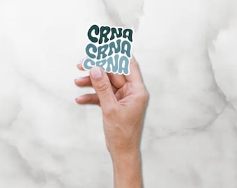 CRNA Sticker: Nurse Anesthetist Anesthesia Decal (2.5" x 2.5")