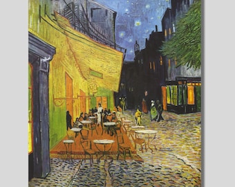 Van Gogh Cafe Terrace at Night Canvas Print: French Impressionist Art