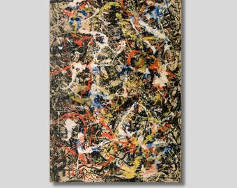 Jackson Pollock Convergence Print: Abstract Expressionist Canvas Wall Art