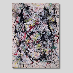 Stampa su tela numero 34 di Jackson Pollock: tecnica a goccia
