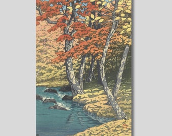 川瀬巴水作「浦安の初秋」版画 - Etsy 日本