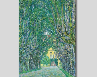 Gustav Klimt Avenue in the Park of Schloss Kammer Canvas: Landscape Print