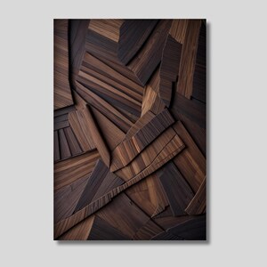 Arte abstracto en lienzo con textura negra y marrón: decoración orgánica minimalista