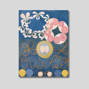Hilma af Klint Canvas Wall Art, The Ten Largest, No 1, Childhood Print, Exhibition Poster, Spiritual Art, Trendy Decor, Gift idea