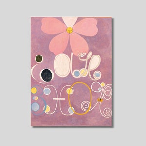 Hilma af Klint The Ten Largest Canvas Wall Art, No 5 Adulthood Print, Exhibition Poster, Spiritual Art, Trendy Wall Decor, Gift idea