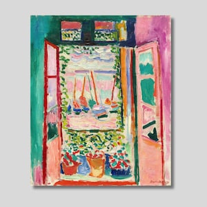 Matisse Open Window Canvas Print: Sea View Wall Art