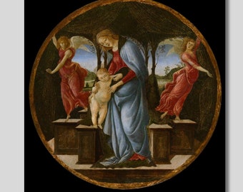 Botticelli Virgin and Child Canvas Art Print: Religious Artwork