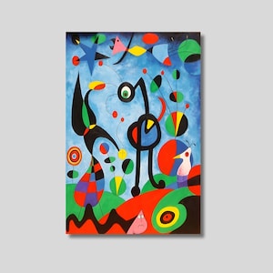 Joan Miro The Garden Canvas Wall Art, Miro Jardin Print, Abstract Art, Exhbition Poster, Trendy Wall Decor, Surrealism Art, Gift idea