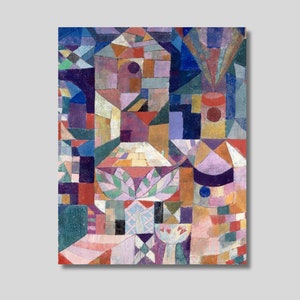 Paul Klee &#39;Burggarten&#39; Canvas Print: Eclectic Floral Fine Art