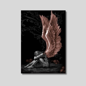 Angel Wings Canvas Wall Art: Girl Room Decor, Spiritual Print