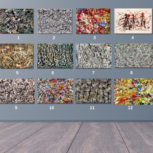 Custom Jackson Pollock Style Canvas Art: Abstract Home Decor