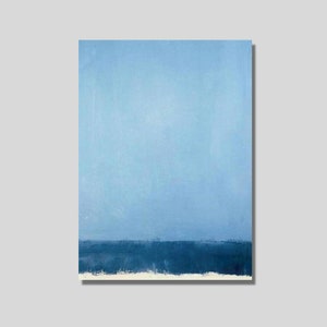 Mark Rothko Abstract Canvas Print: Light Blue Beige- Minimalist Modern Art