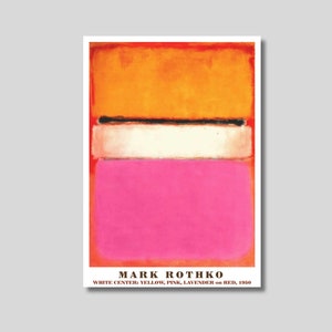 Mark Rothko White Center Canvas Print: Abstract Modern Wall Decor