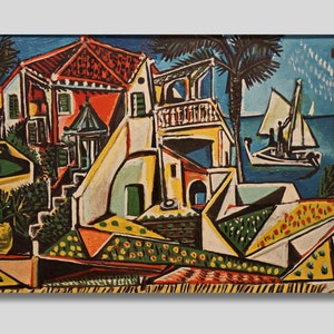 Picasso Mediterranean Landscape Art Print: Modern Vintage Wall Decor