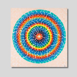 Alma Thomas Leinwand Wandkunst, Windtanz mit Frühlingsblumen Leinwanddruck, Alma Thomas Kunstwerk, abstrakte Wandkunst, moderne Kunst, Wohndekor