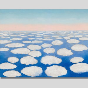 Georgia O&#39;Keeffe Clouds & Sky Canvas Art Print: Surrealist Home Decor