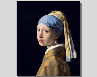 Girl With A Pearl Earring Canvas / Johannes Vermeer Art /Johannes Vermeer Print/ Printed Picture Wall Art Decoration Canvas ready to Hang