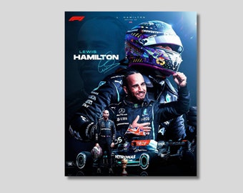 Lewis Hamilton Canvas,F1 Champion Mercedes Team,Lewis Hamilton in the Pits Poster,F1 Fan Gift, Home Decor, Hamilton Poster Hamilton Wall Art