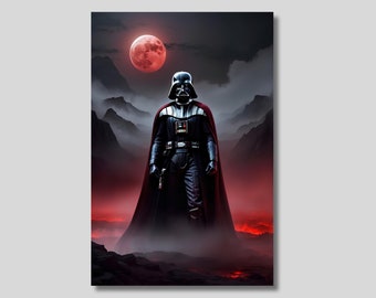 Starwars Darth Vader Canvas Poster,Darth Vader Print Art, Darth Vader Wall Art Decor, Darth Vader Fan Gift, Darth Vader Poster, Starwars Art