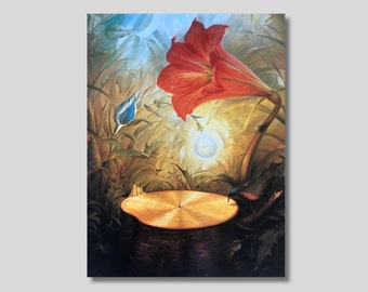 Music of The Woods by Vladimir Kush, Vladimir Kush Canvas Wall Art, Vladimir Kush Painting Print, Vladimir Kush Poster, Vladimir Kush Prints