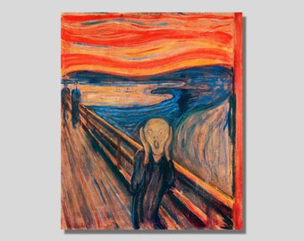 The Scream Canvas, Canvas Print, Classic Art Reproduction Scream Canvas Art, Classic Art Wall Decor, Expressionism Painting, Famous Poster