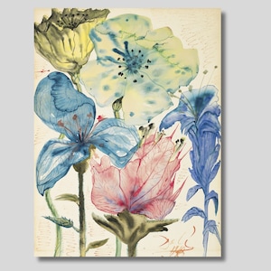 Salvador Dali Fleurs Leinwanddruck, Dali Wandkunst, Blumen Kunst, Blumen Poster, Naturdruck, Trendige Wandkunst, Vintage Kunst, Geschenkidee