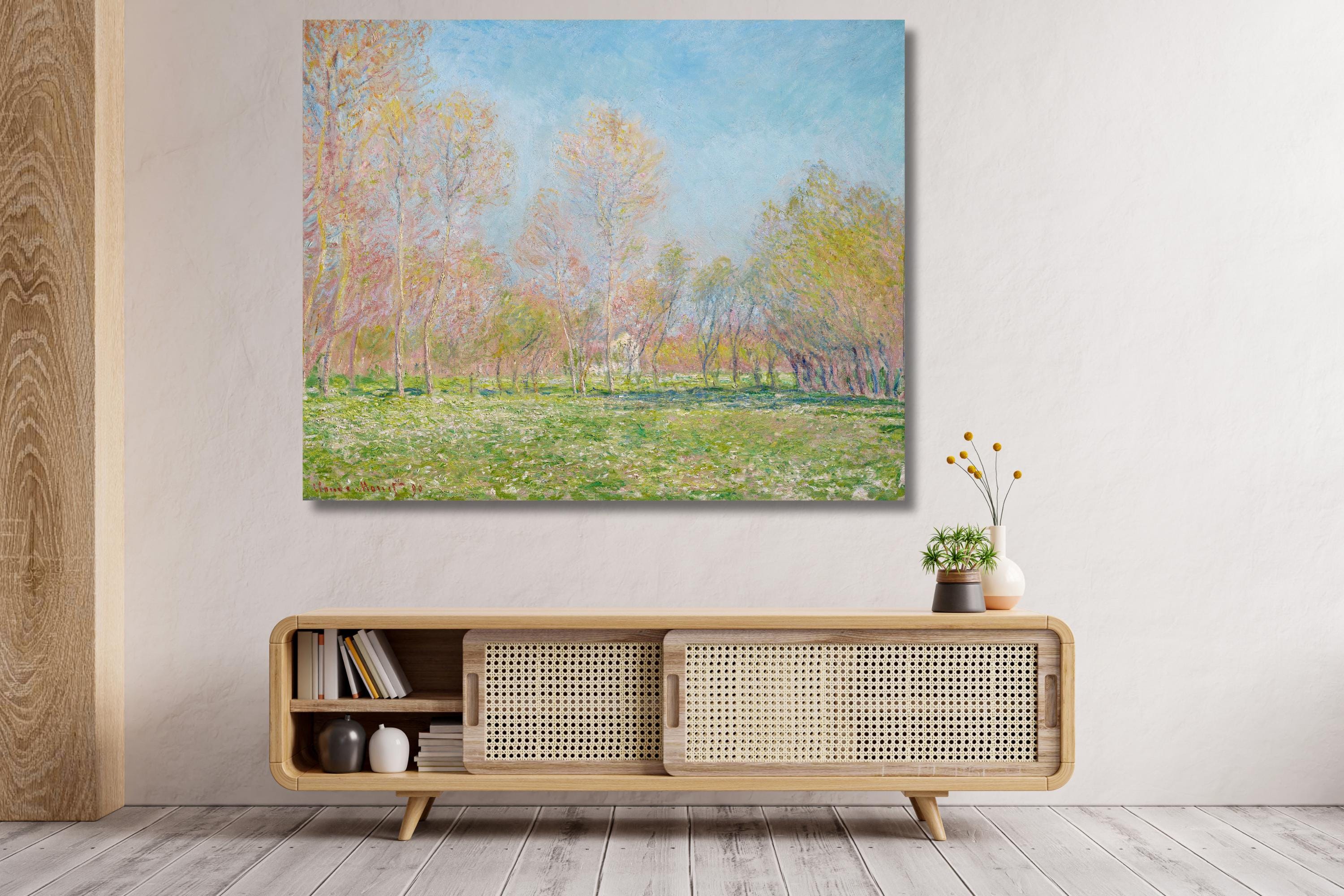 Monet Spring in Giverny Canvas Print: Impressionist Fine Art ...