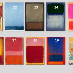 Mark Rothko Leinwand Wandkunst, Reproduktion, Rothko Drucke, Museum Ausstellung, Rothko Minimalismus Drucke, Rothko Abstrakte Kunst Bild 2