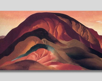 Georgia O'Keeffe Rust Red Hills Canvas Art Print: Landscape Reproduction