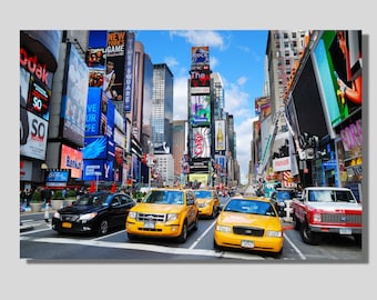 Canvastavla på Times Square i New York: Manhattan-tavla, gul taxi