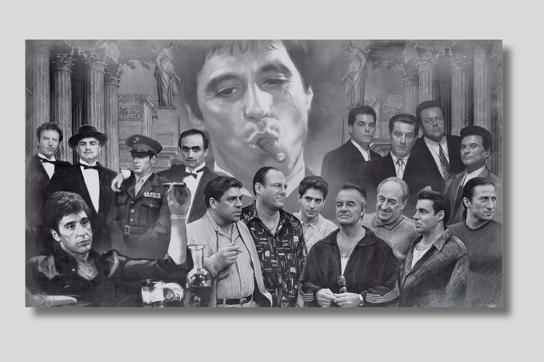 The Best Gangsters Wall Art Gangsters Poster Godfather Etsy