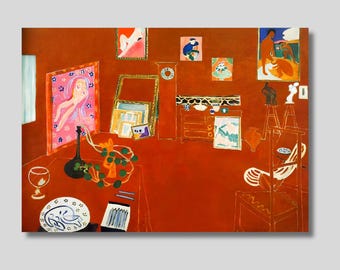 Henri Matisse 'the Red Studio' Canvas Print, Modern Wall Art