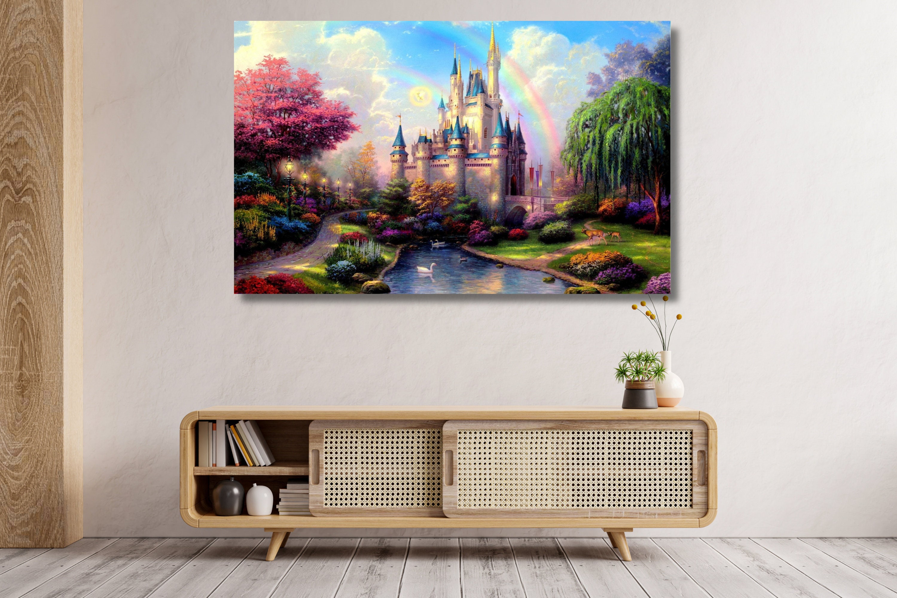 Princess Castle Canvas Art: Fairy Tale Girls Room Decor - Etsy