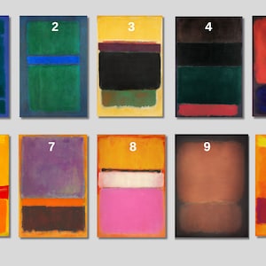 Mark Rothko Leinwand Wandkunst, Reproduktion, Rothko Drucke, Museum Ausstellung, Rothko Minimalismus Drucke, Rothko Abstrakte Kunst Bild 1