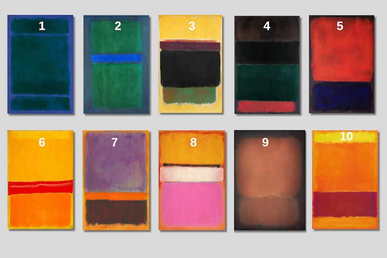 Mark Rothko Leinwand Wandkunst, Reproduktion, Rothko Drucke, Museum Ausstellung, Rothko Minimalismus Drucke, Rothko Abstrakte Kunst Bild 1