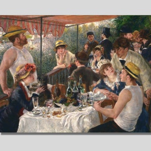 Luncheon of the Boating Party by Pierre-Auguste Renoir Canvas Wall Art, Fine Art, Exhibition Poster, Famous Art, Vintage Art, Gift idea