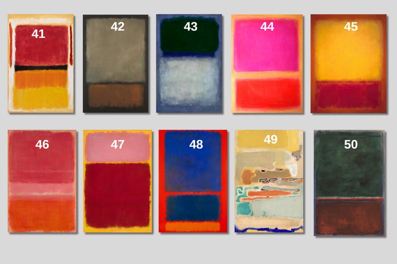 Mark Rothko Leinwand Wandkunst, Reproduktion, Rothko Drucke, Museum Ausstellung, Rothko Minimalismus Drucke, Rothko Abstrakte Kunst Bild 5