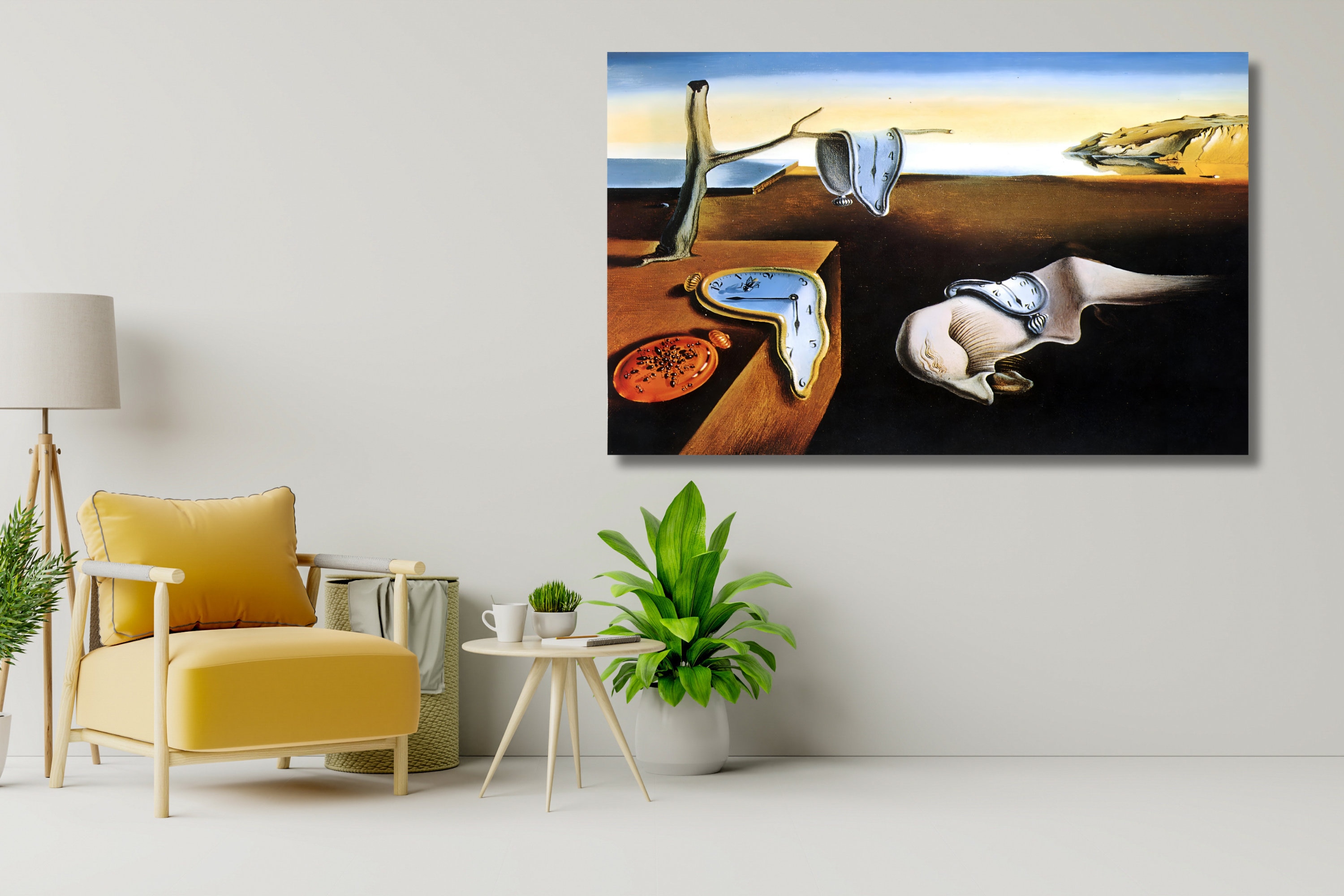 サルバドール・ダリ『記憶の固執』キャンバスプリント：シュル