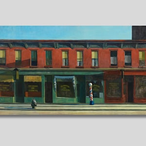 Edward Hopper Early Sunday Morning Canvas Art Print: Realism Painting