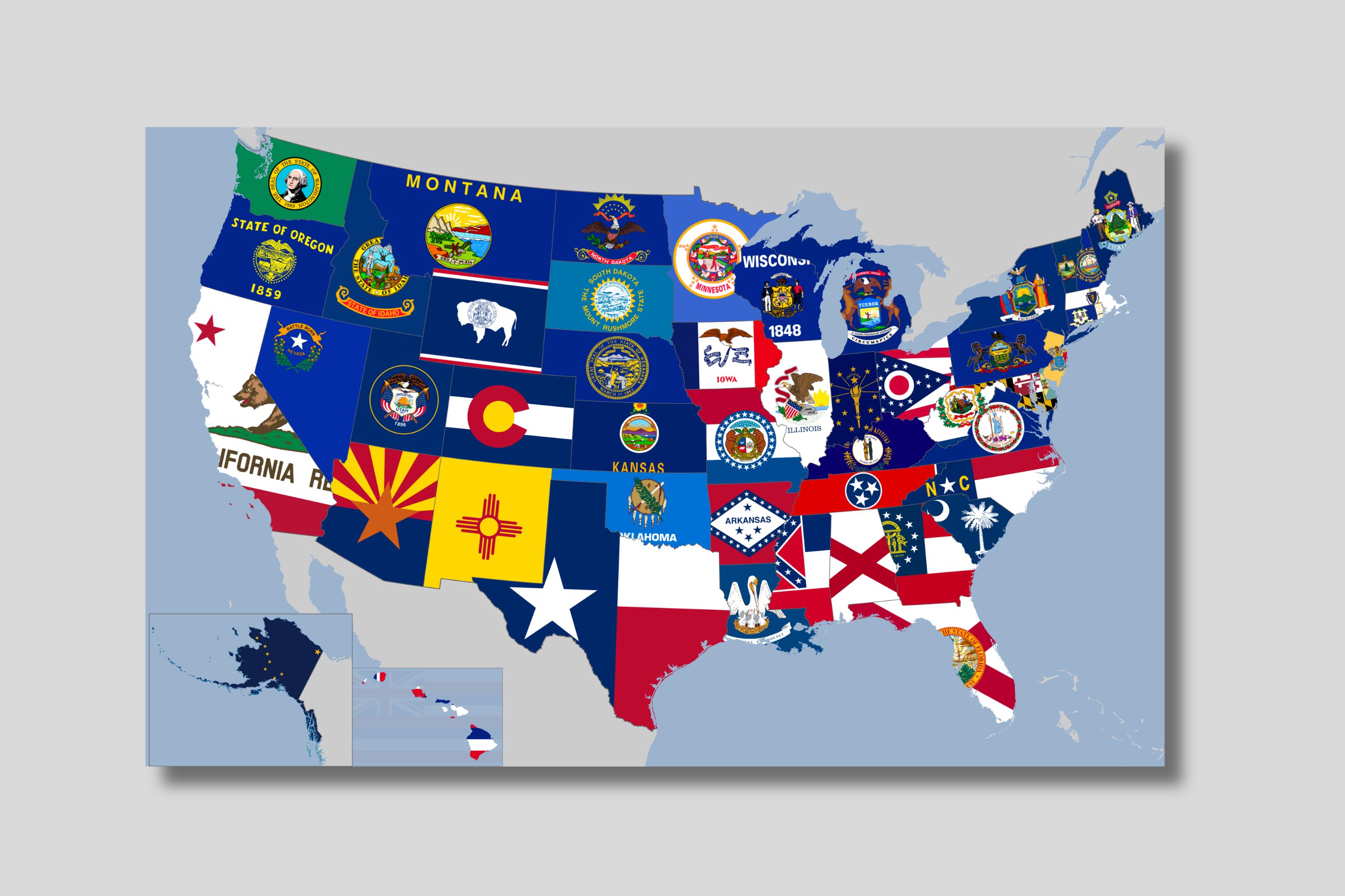 Usa state flags - Etsy 日本