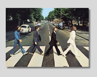 Beatles Abbey Road Poster Wall Art, Beatles Canvas Print Art, Beatles Poster, Beatles Album Cover, Band Decoration Wall Decor, Ready to Hang