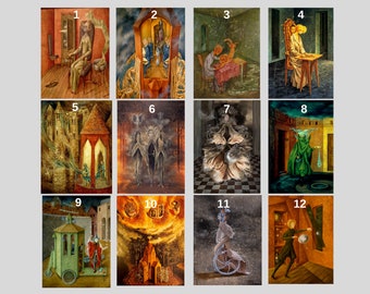 Set Of 3 Remedios Varo Canvas Wall Art, Varo Print, Surrealism art, Canvas Poster/Panel Home Wall Decor, Choose your favorite Varo artwork