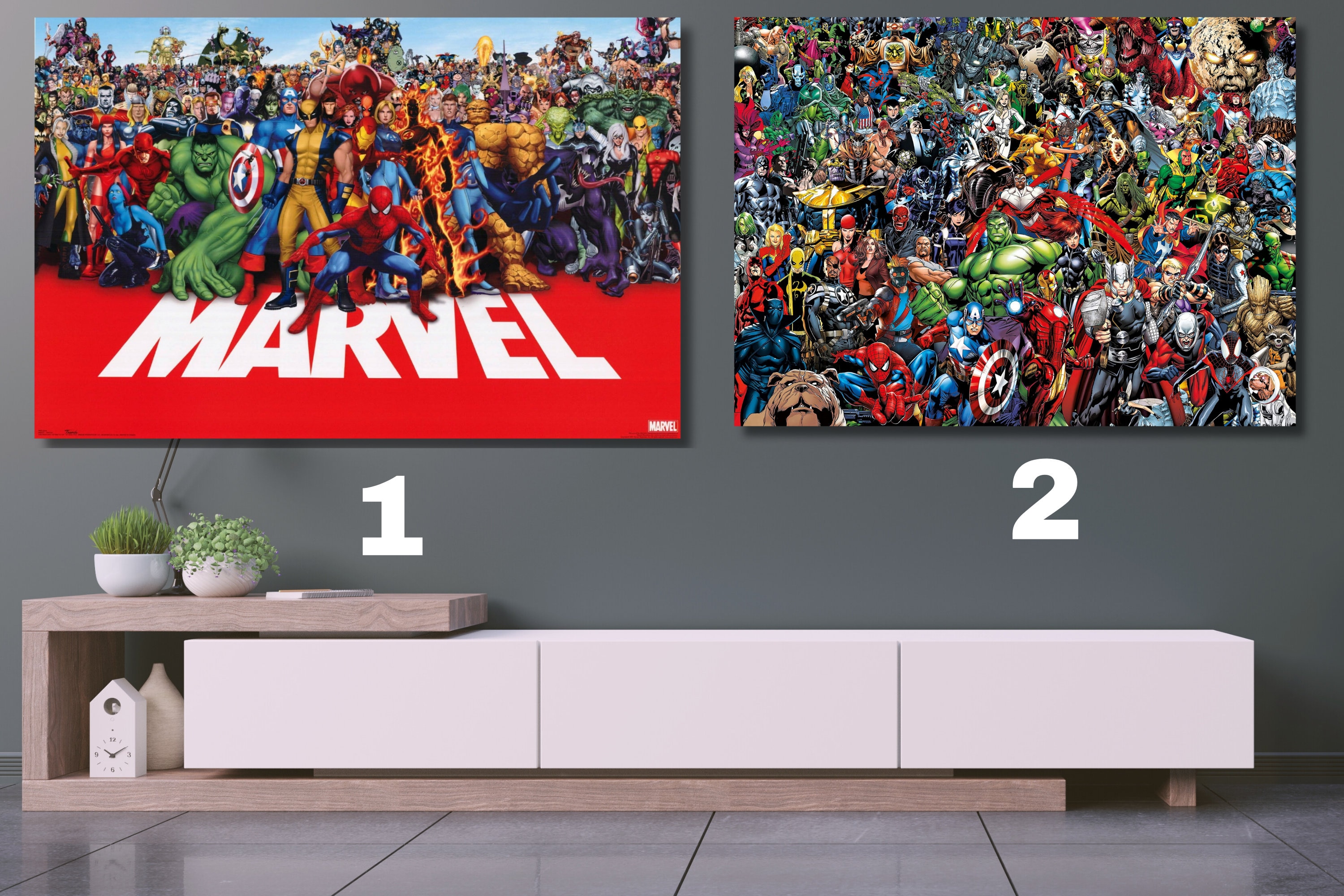 Marvel Heroes Canvas Wall Art Avangers Wall Art Canvas Super Etsy