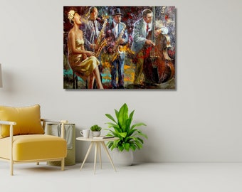 Sound of Jazz Wall Art, Vintage Jazz Wall Art, Retro Music