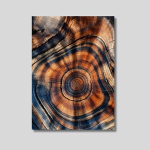 Houtspleet canvas muurkunst, houtstructuur print, abstract muur decor, boomringen muur decor, luxe kunstwerken, hedendaagse kunst, trendy decor