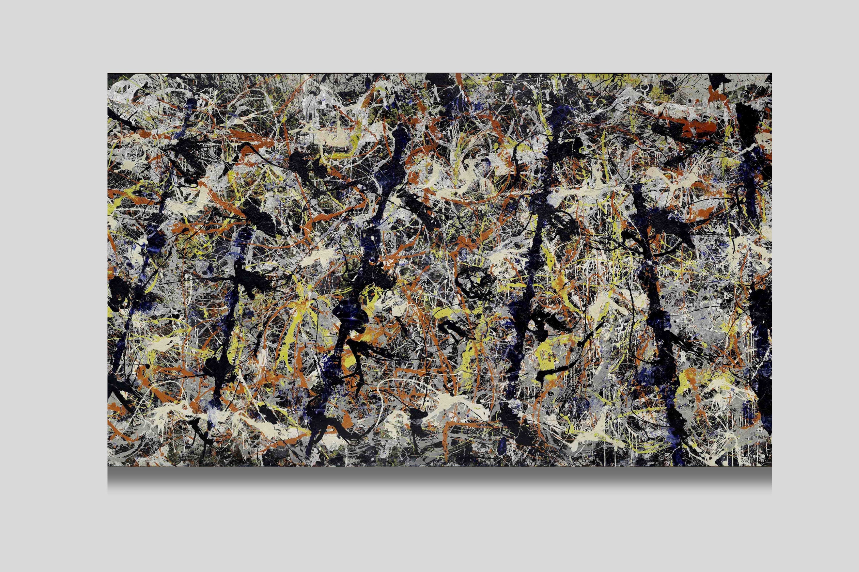 Jackson Pollock – Toile murale classique avec poteaux bleus